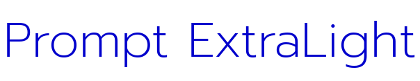 Prompt ExtraLight font
